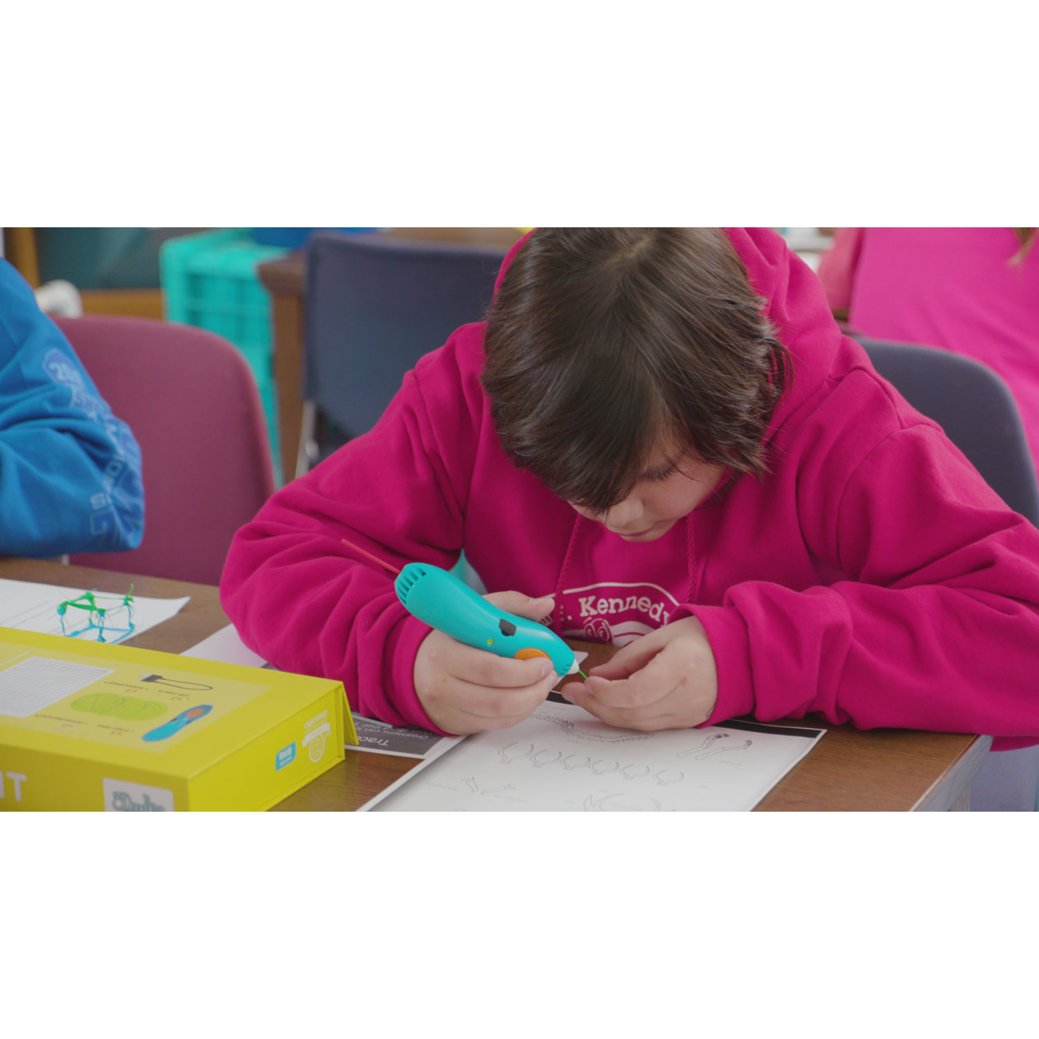 Ensemble de recharge en plastique écologique Start+ de 3Doodler - Fluo - Paquet de 250