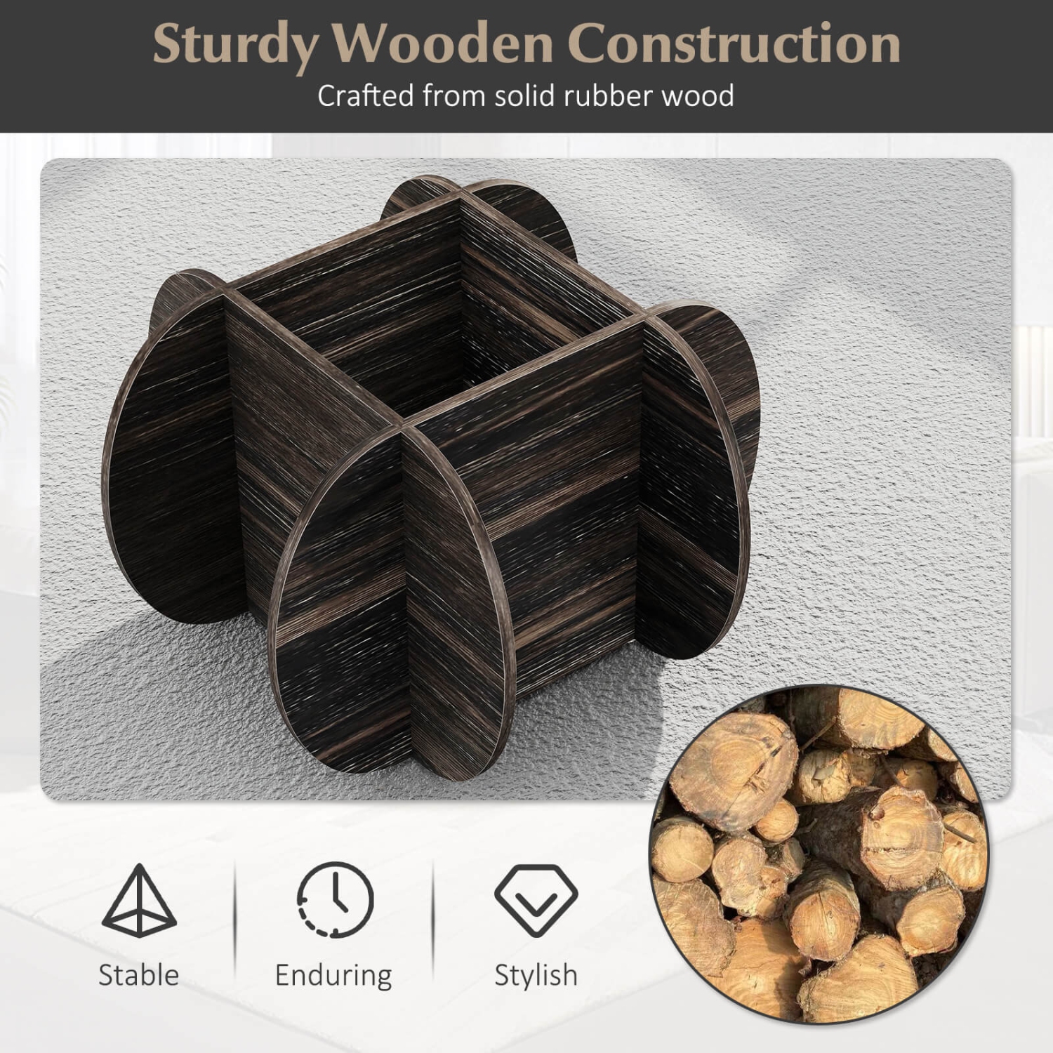 Table basse ronde moderne de 35&nbsp;po de Costway avec dessus en verre trempé pour le salon