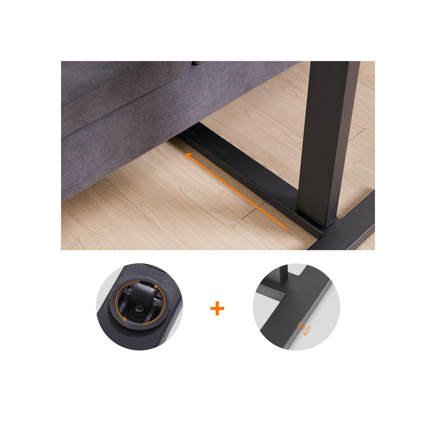 IMGadgets – Bureau à hauteur réglable 80 40&nbsp;cm | Bureau debout pour le travail et la maison | Surmatelas C - Table à hauteur réglable Bureau à