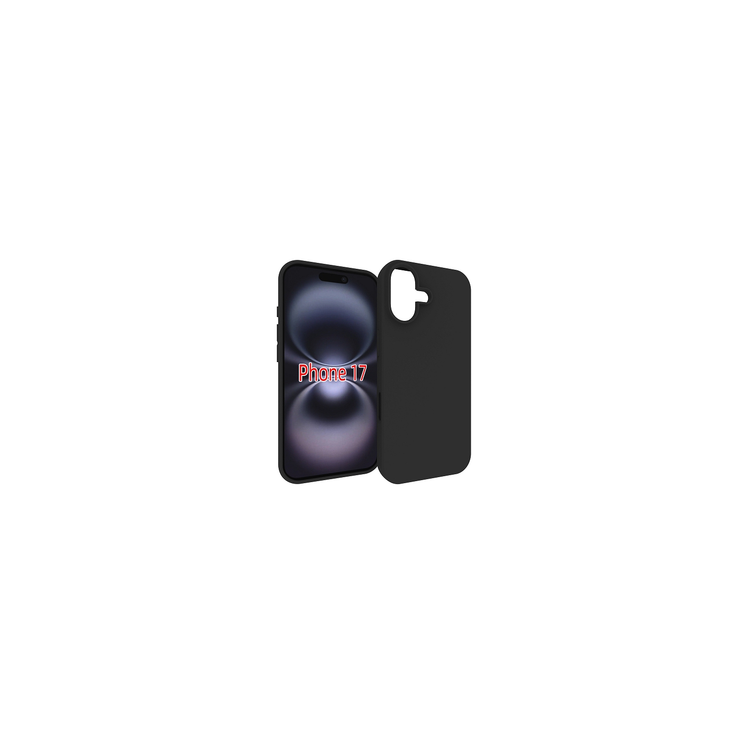 TopSave – Étuis minces en gel souple et en caoutchouc thermoplastique pour iPhone 17 6,3&nbsp;po, noir mat