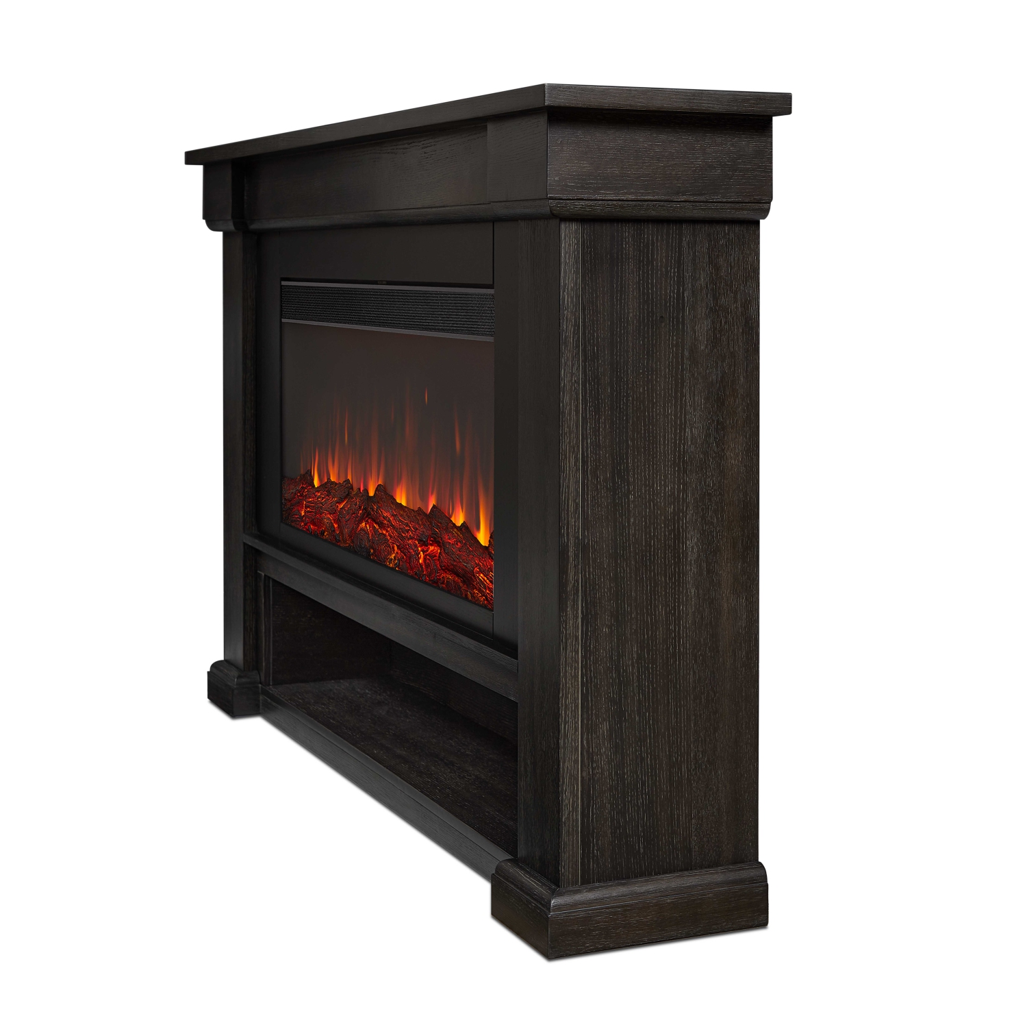 Real Flame Bristow 66-inch Landscape Electric Fireplace - Weathered Wood