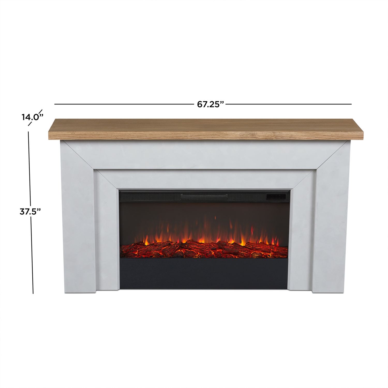 Real Flame Malie 68-inch Landscape Electric Fireplace in Venetian Gray