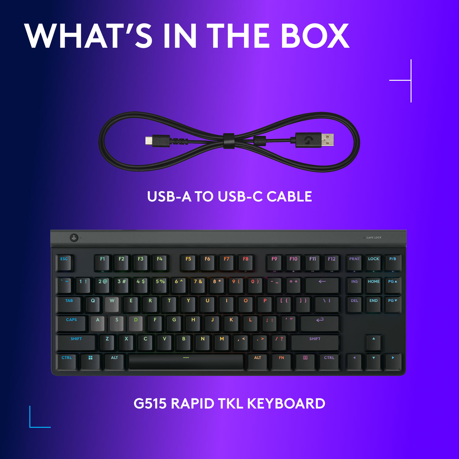 Clavier de jeu rétroéclairé RAPID TKL G515 de Logitech G - Noir - Anglais