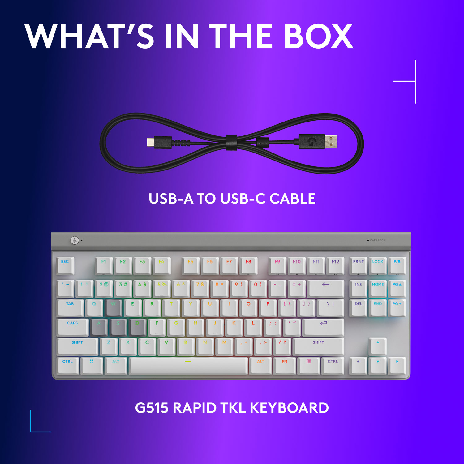 Clavier de jeu rétroéclairé RAPID TKL G515 de Logitech G - Blanc - Anglais