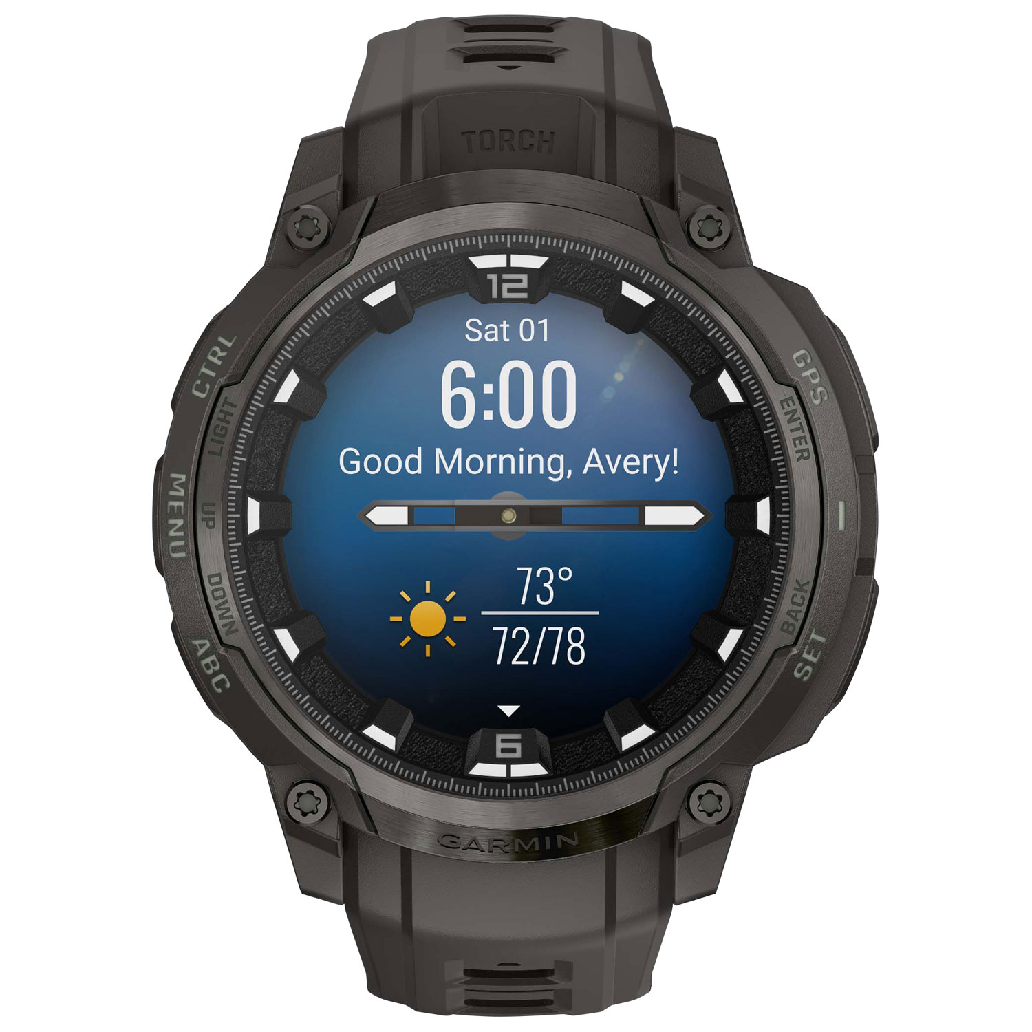 Garmin Instinct Crossover AMOLED 47mm Smartwatch - Charcoal Grey