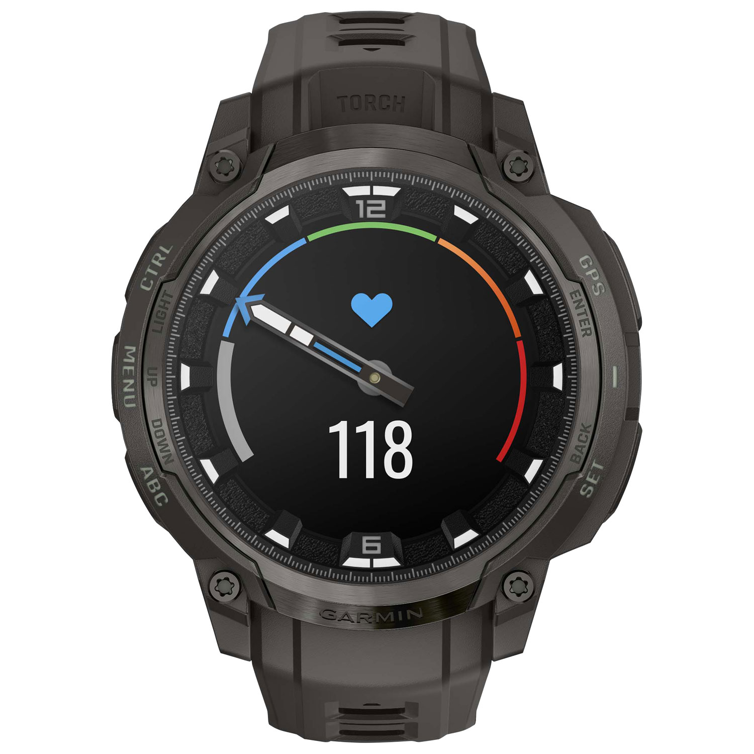 Garmin Instinct Crossover AMOLED 47mm Smartwatch - Charcoal Grey