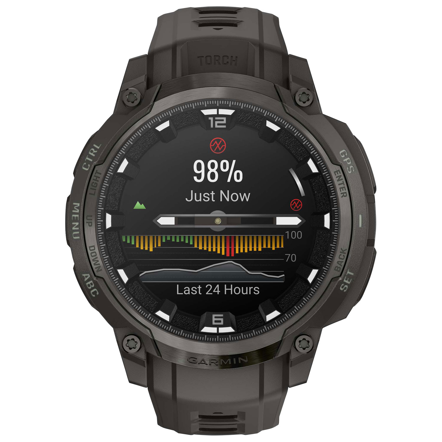 Garmin Instinct Crossover AMOLED 47mm Smartwatch - Charcoal Grey