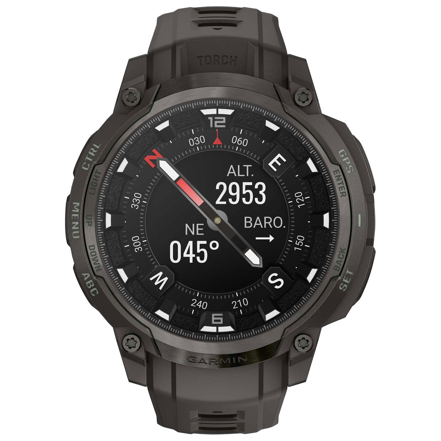 Garmin Instinct Crossover AMOLED 47mm Smartwatch - Charcoal Grey