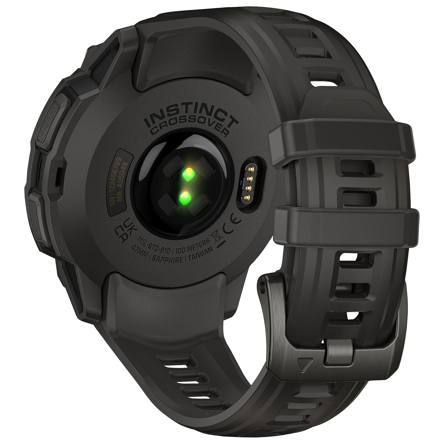 Garmin Instinct Crossover AMOLED 47mm Smartwatch - Charcoal Grey