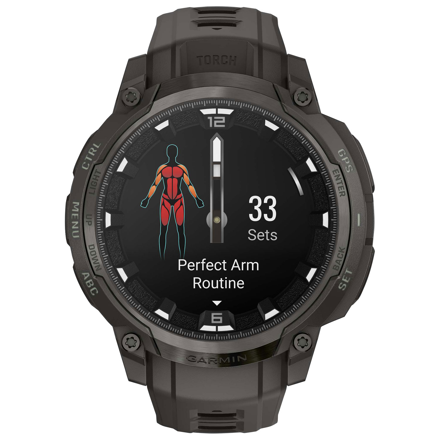 Garmin Instinct Crossover AMOLED 47mm Smartwatch - Charcoal Grey