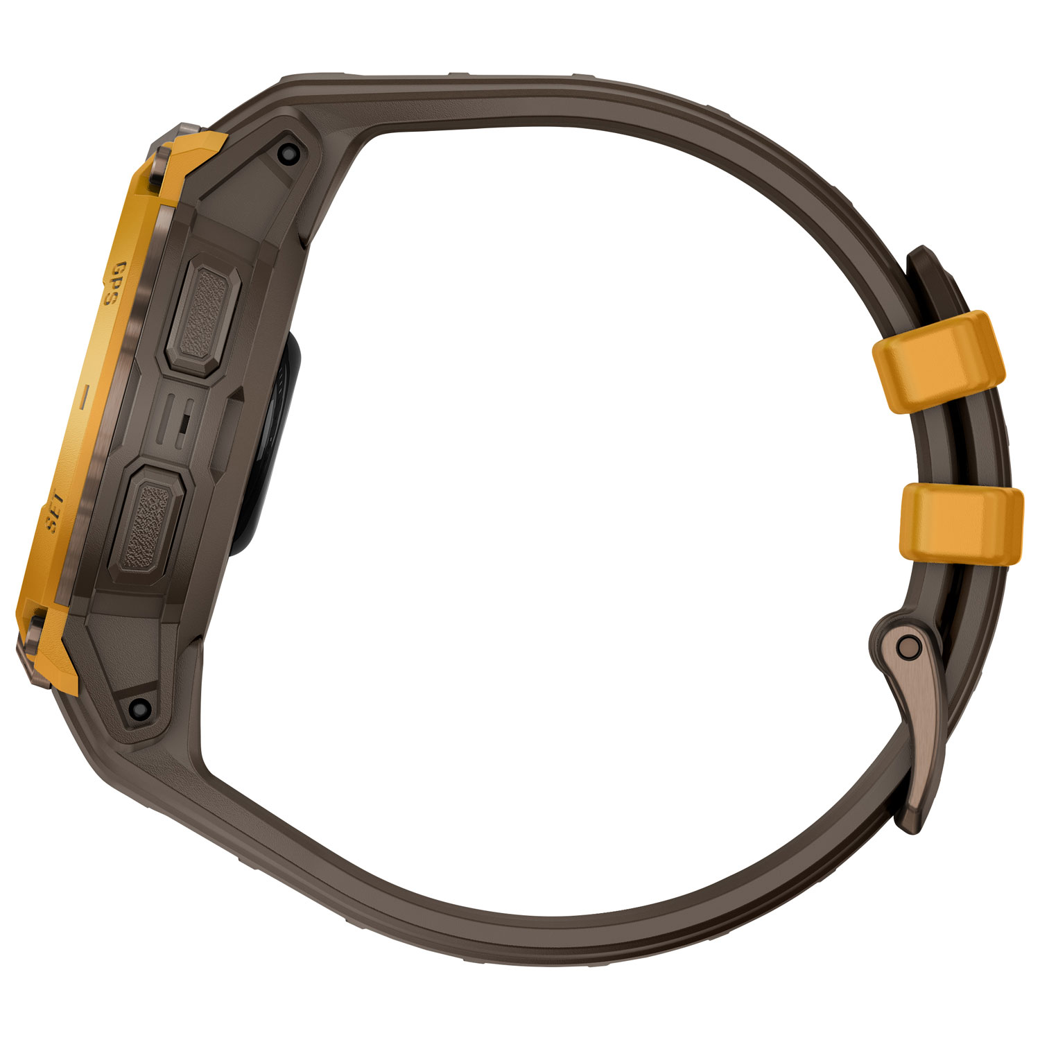 Montre intelligente de 47 mm Instinct Crossover AMOLED de Garmin - Bronze et orange pastel/Cacao