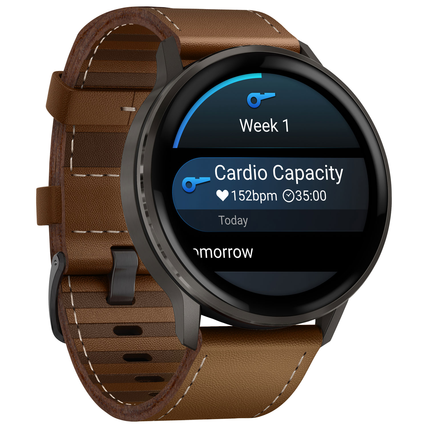 Garmin Venu 4 45mm Smartwatch - Slate/Brown