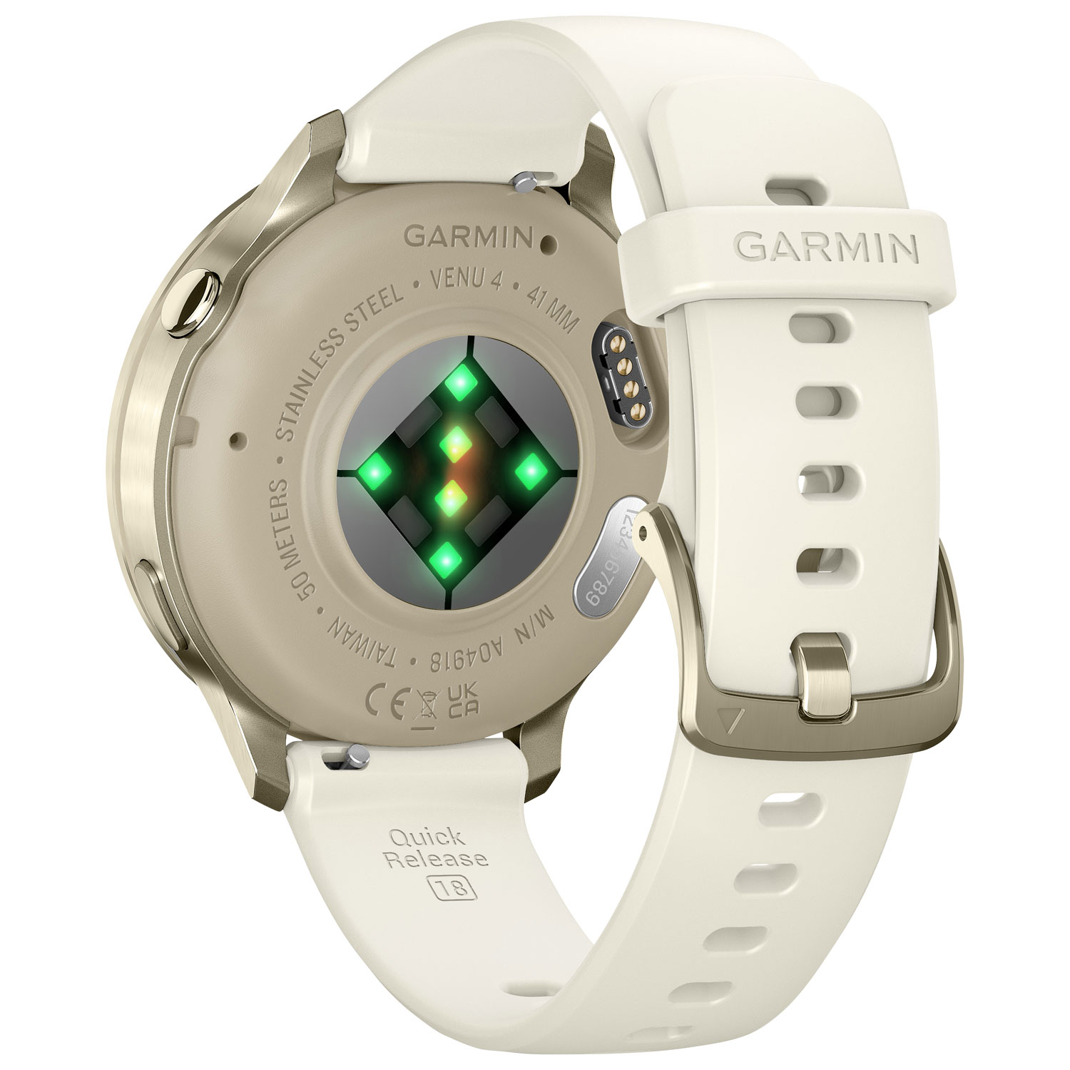 Montre intelligente de 41 mm Venu 4 de Garmin - Doré lunaire/Ivoire