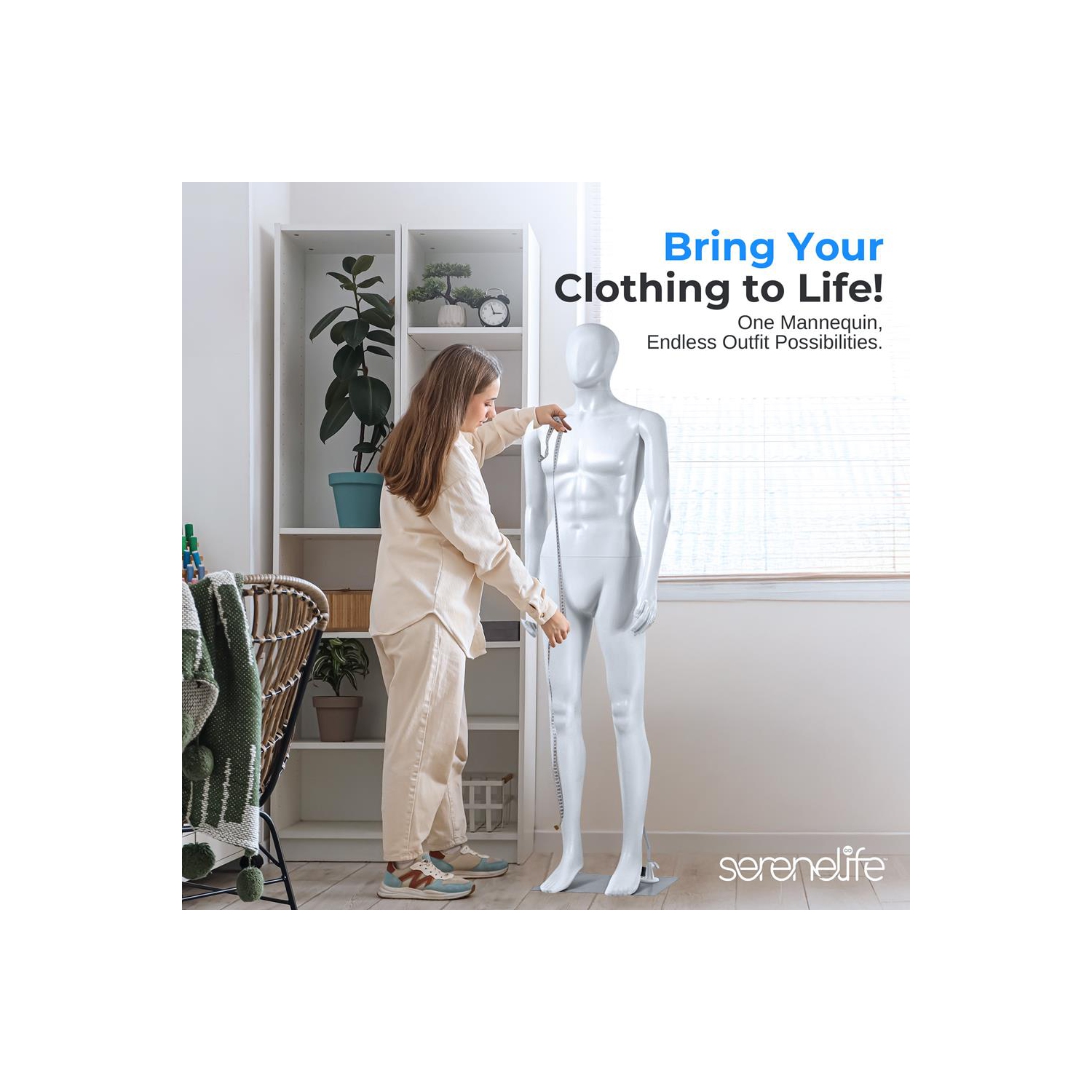 Adjustable Male Mannequin Full Body - 73" Detachable Male Dress Form Full Body Mannequin Poseable Life Size Mannequin Torso - Great for Retail Shops