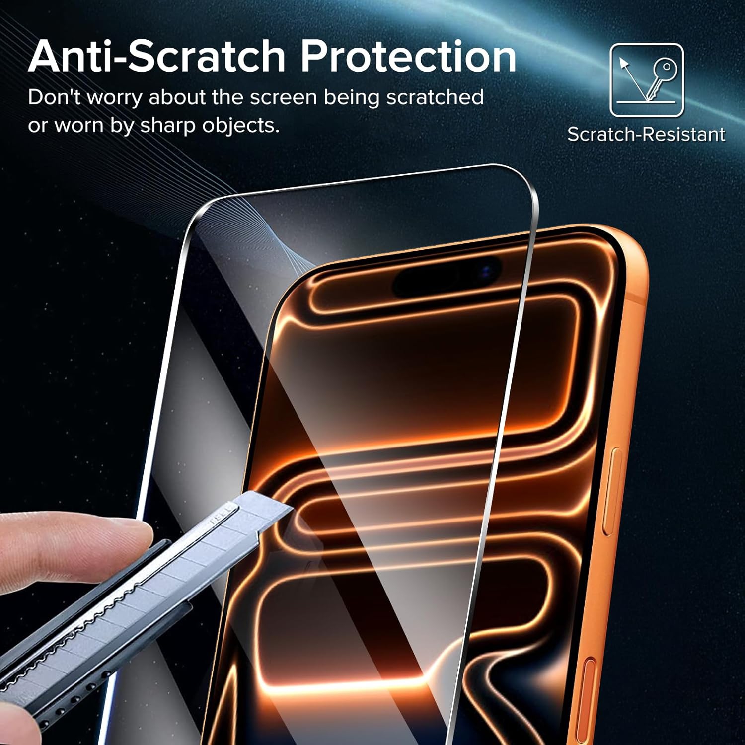 Protecteur d'écran ultramince en verre trempé 0,26&nbsp;mm de XCRS pour iPhone 17 Pro [paquet de 2]