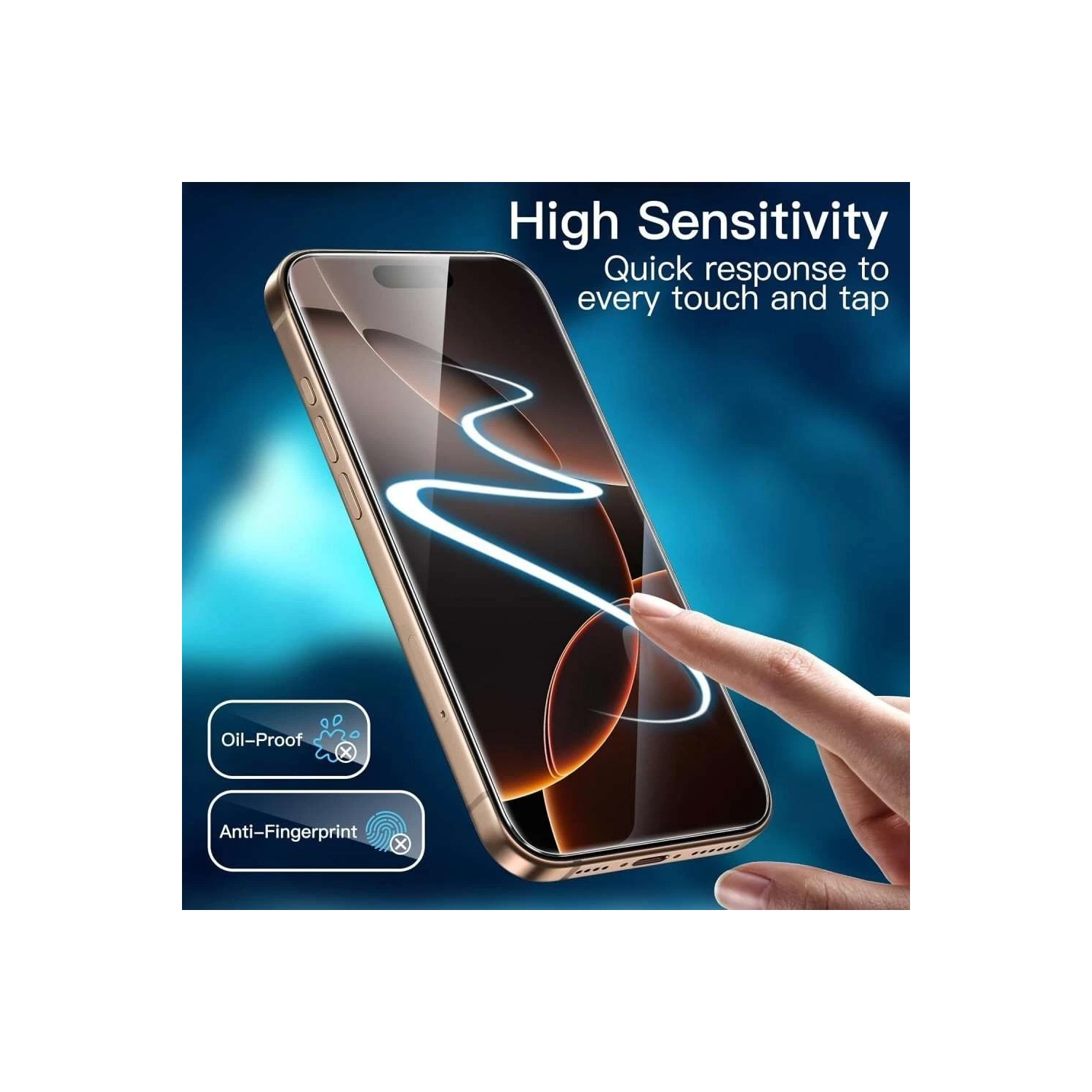 Protecteur d'écran ultramince en verre trempé 0,26&nbsp;mm de XCRS pour iPhone 17 [paquet de 2]