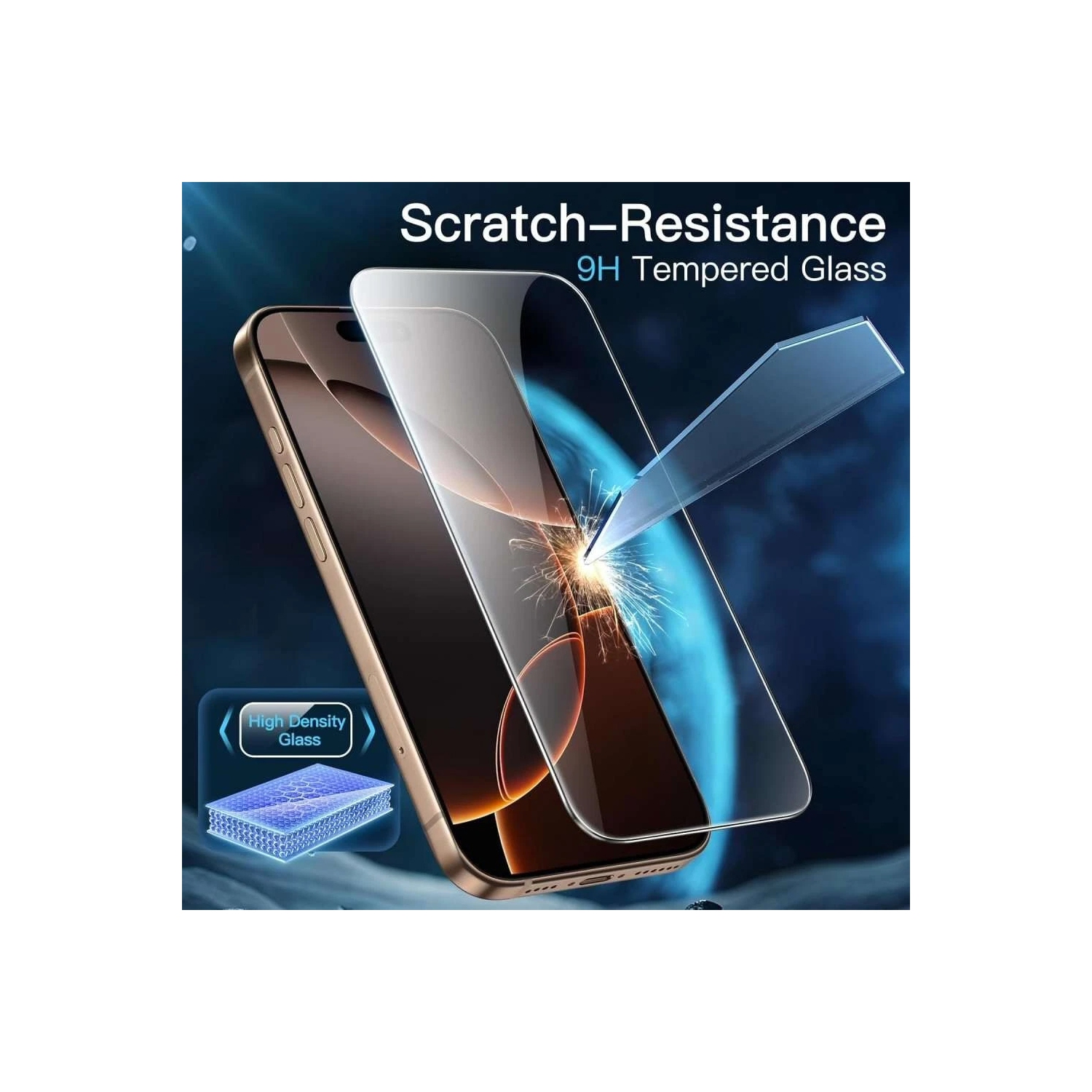 Protecteur d'écran ultramince en verre trempé 0,26&nbsp;mm de XCRS pour iPhone Air [paquet de 2]