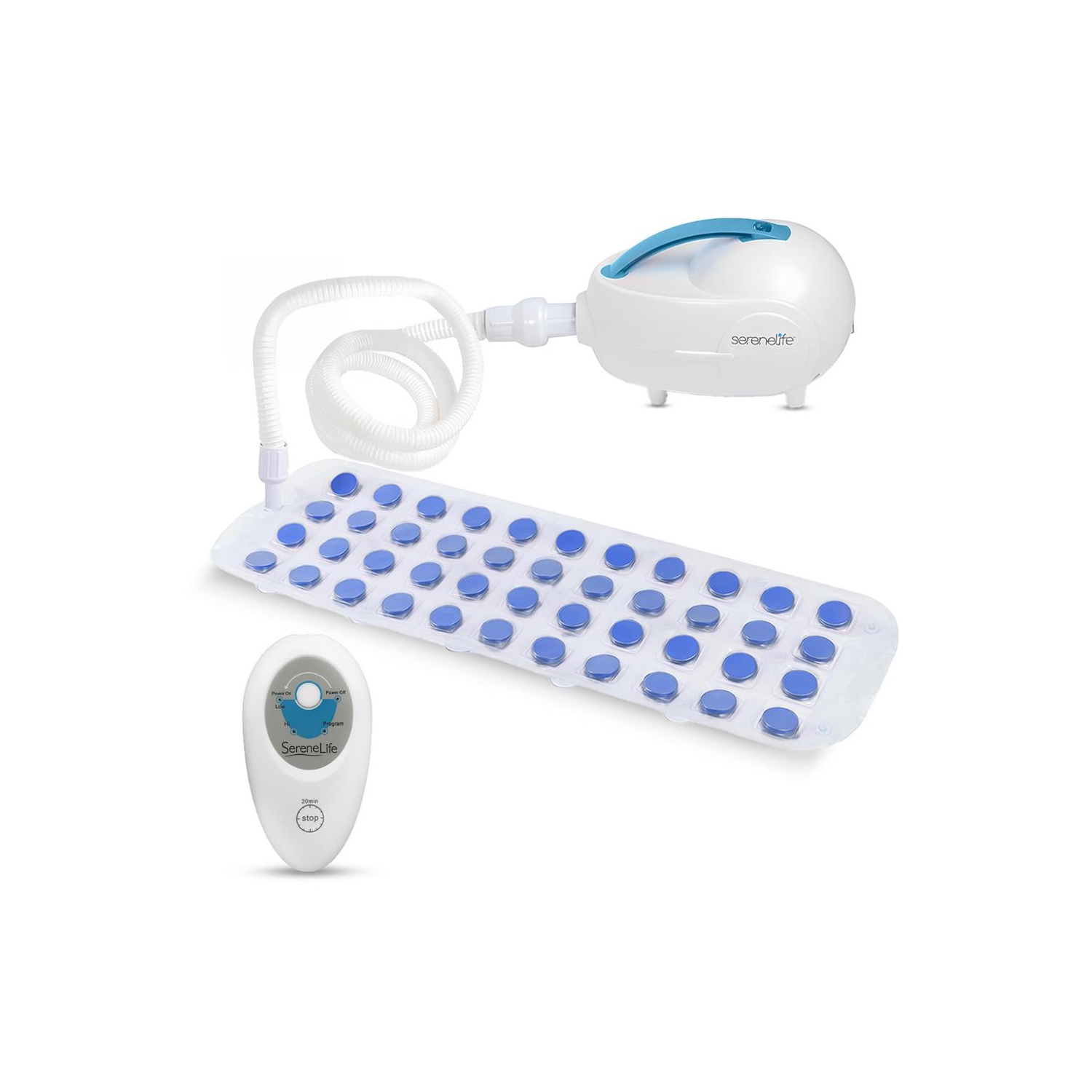 Waterproof Tub Massaging Bubble Mat - Full Body Bubbling Bath Thermal Massager Machine, Electric Bathtub Massage Spa w/Heat, Non-Slip, Aroma Clip for