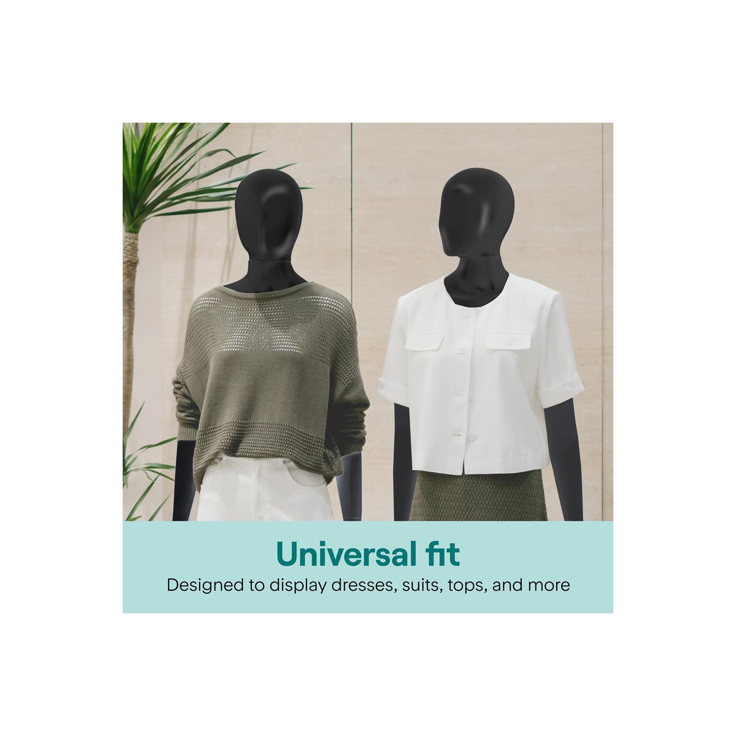 Mannequin féminin SereneLife – Robe grandeur nature de 68,9&nbsp;po avec visage réaliste, tête rotative, membres flexibles, corps amovible et base en