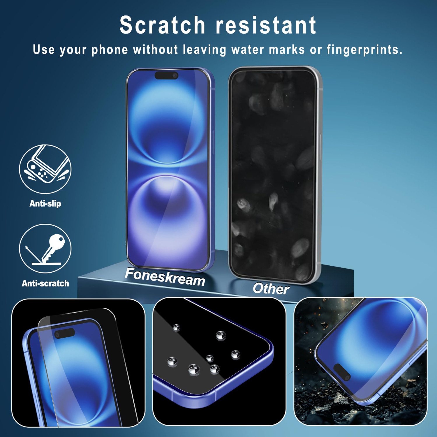 Paquet de 3 protecteurs d'écran pour iPhone 17, protection incassable de qualité militaire de 6,3&nbsp;po, protecteur d'écran en verre trempé avec