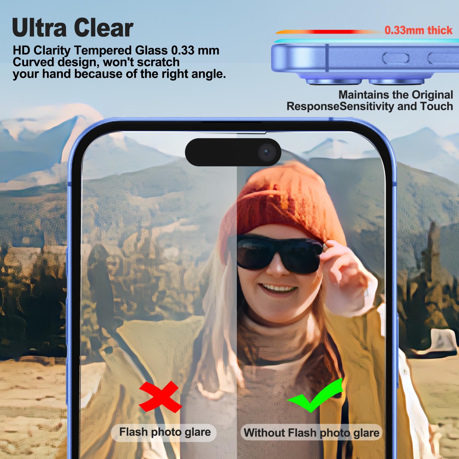 Paquet de 3 protecteurs d'écran pour iPhone 17, protection incassable de qualité militaire de 6,3&nbsp;po, protecteur d'écran en verre trempé avec