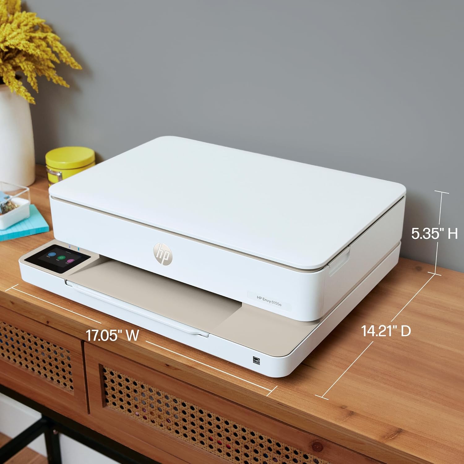 Imprimante jet d'encre multifonction avec et sans fil Envy 6155e de HP - Couleur - Copieur/télécopieur/imprimante/numériseur - 714 ports 5&nbsp;A#B1H