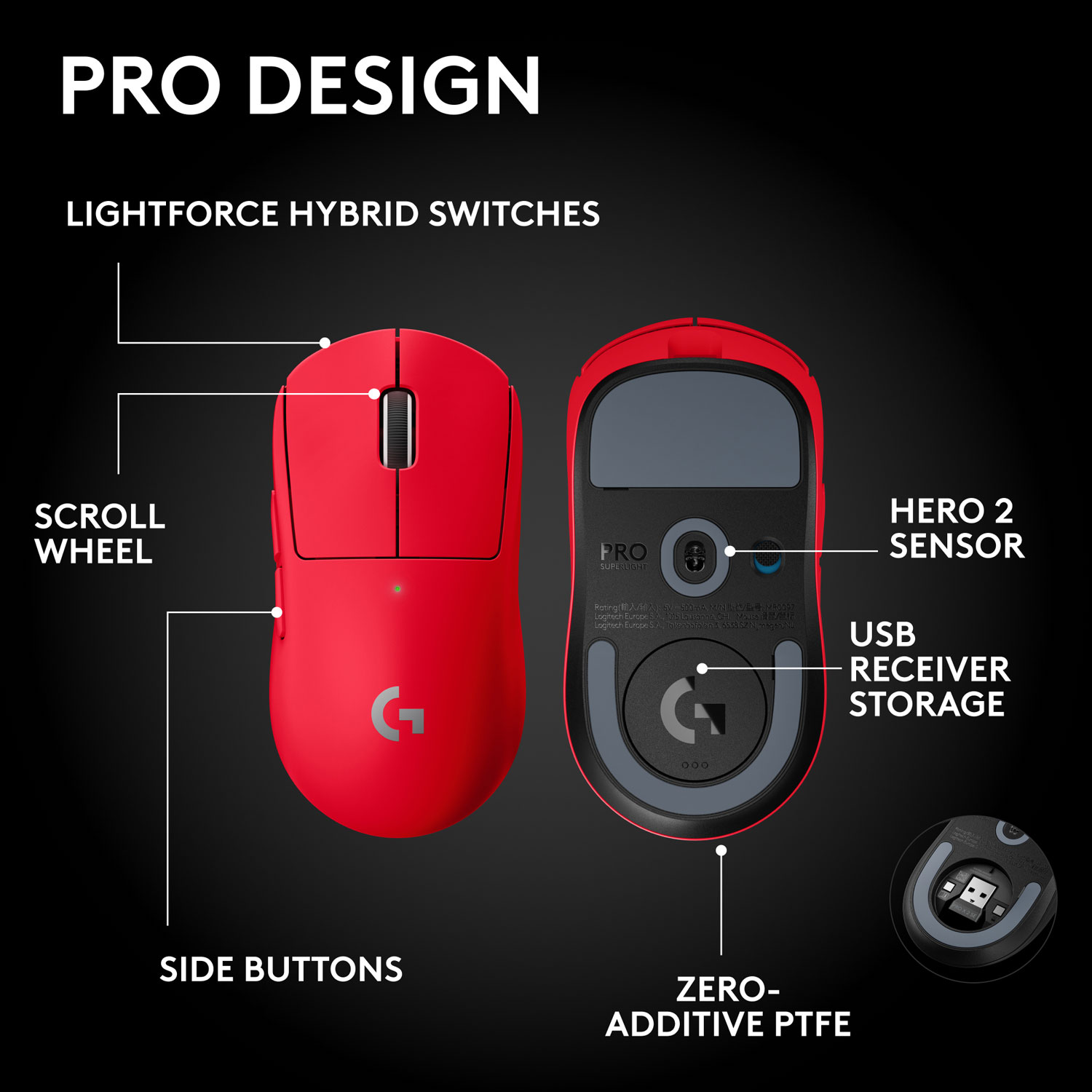 Logitech G Pro X Superlight 2 SE 44000 DPI Wireless Optical Gaming Mouse - Red - Only at Best Buy