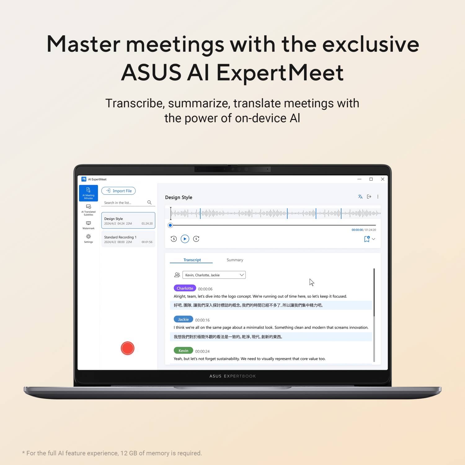 ASUS ExpertBook P3 Business Laptop; Copilot+ PC