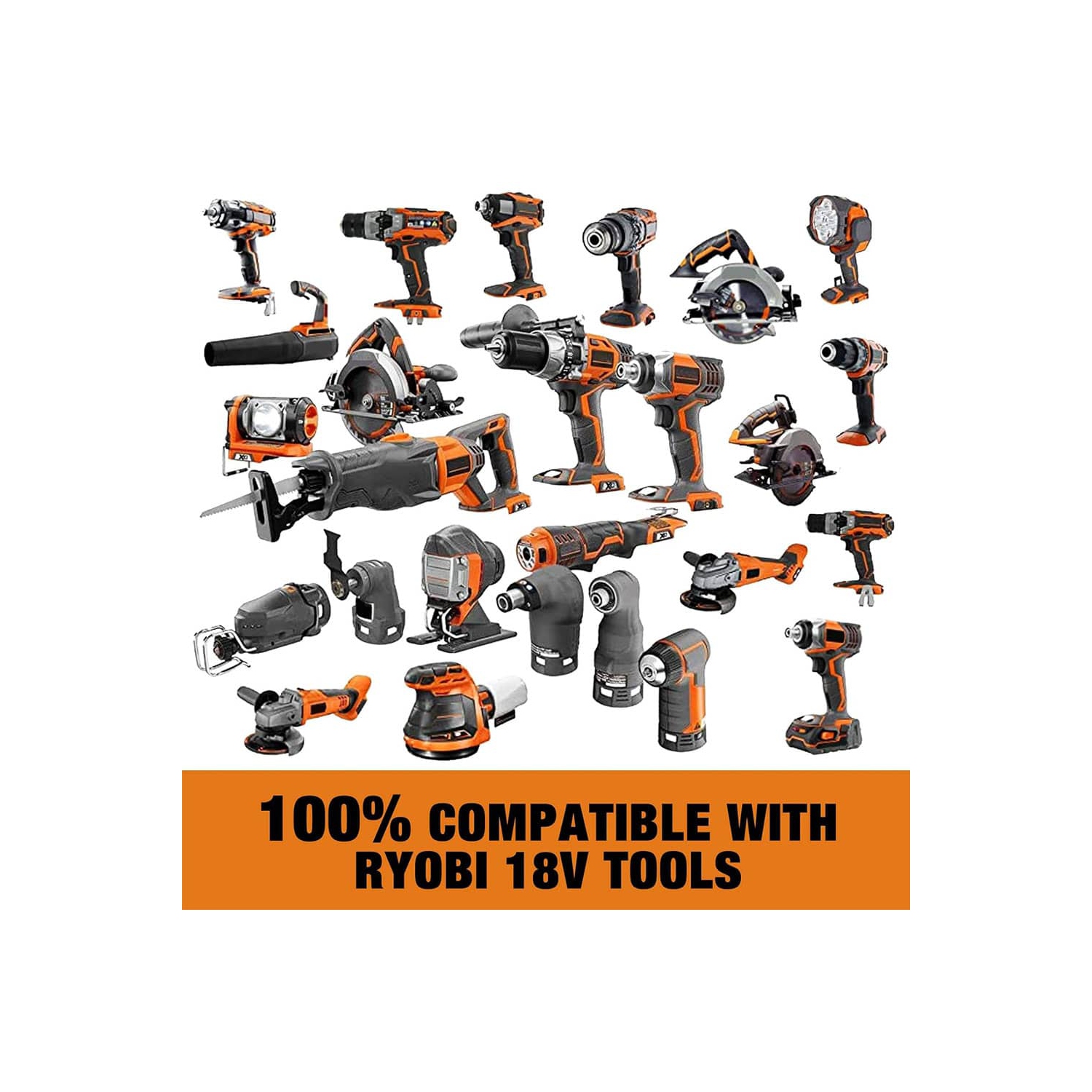 D R Batterie pour outils électriques sans fil Ridgid de BATTERY 18&nbsp;V pour R840087 R840083 R840084 R840086 AC840085 AC840087P