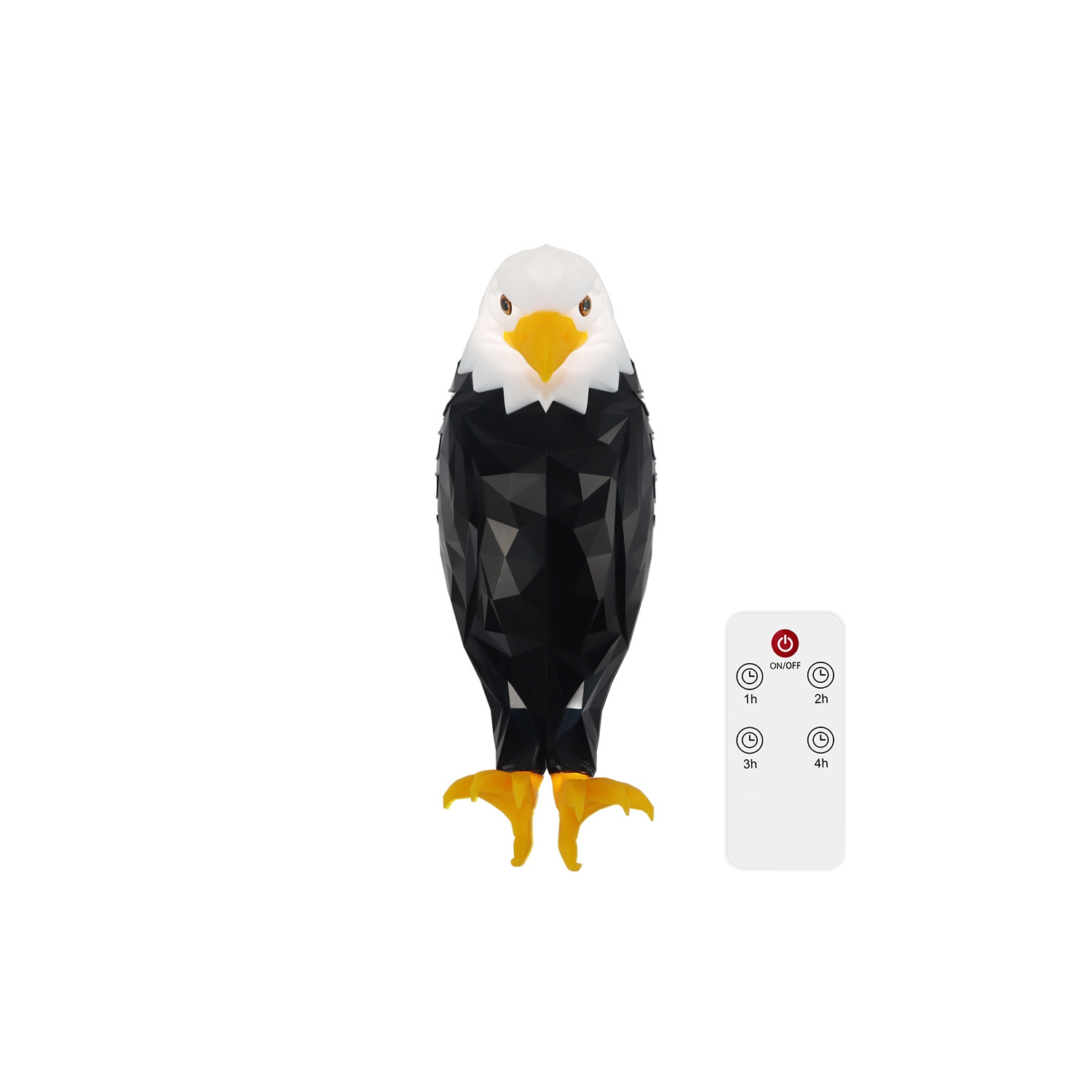 Applique murale aigle bald avec télécommande, lampe aigle magnétique à DEL, chargement USB et lampe intérieure à piles