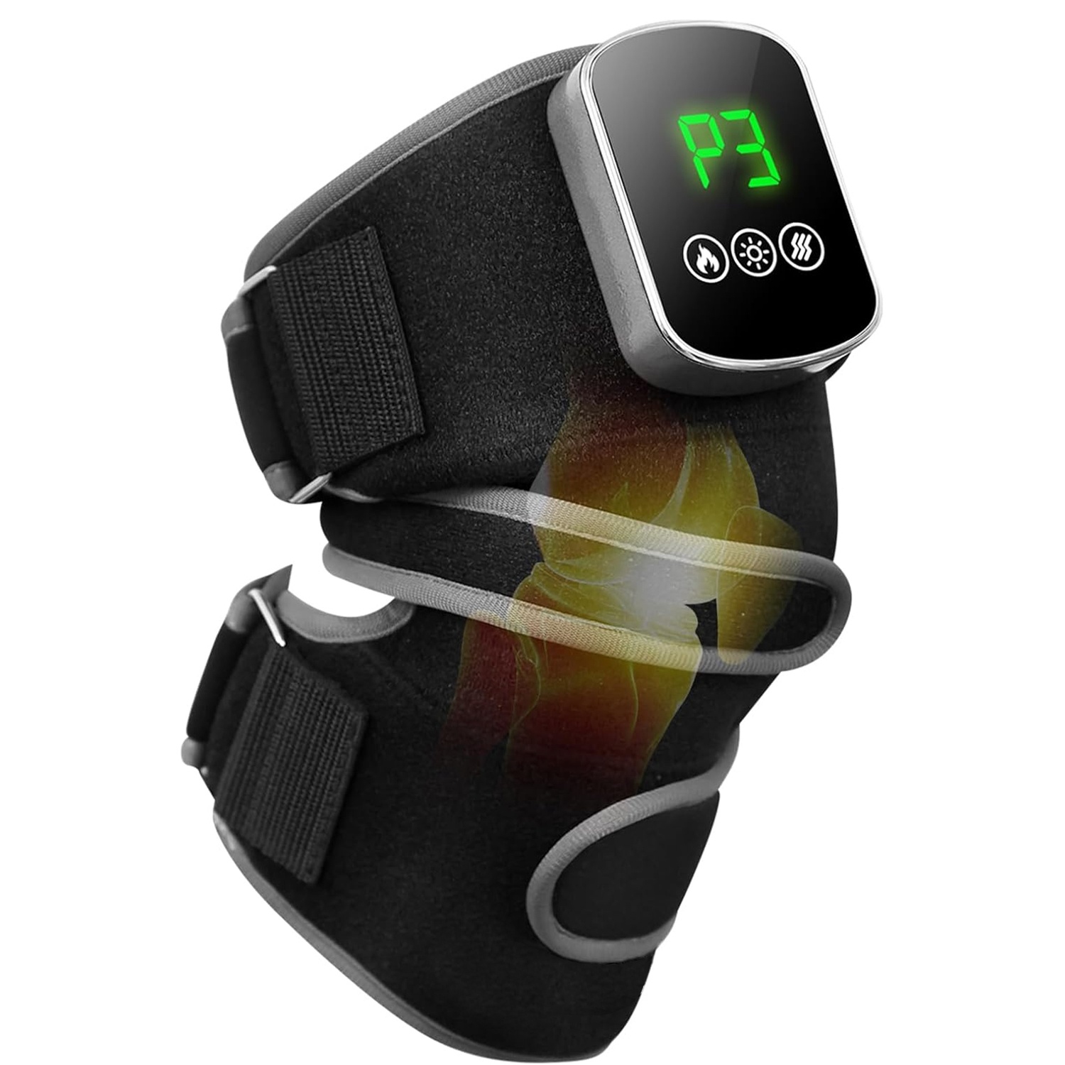 Knee Massager with Heating,Red Light Therapy Knee Brace with Vibration,Infrared Light Therapy Knee Brace for Women & Men Muscle Relaxation Joint Care