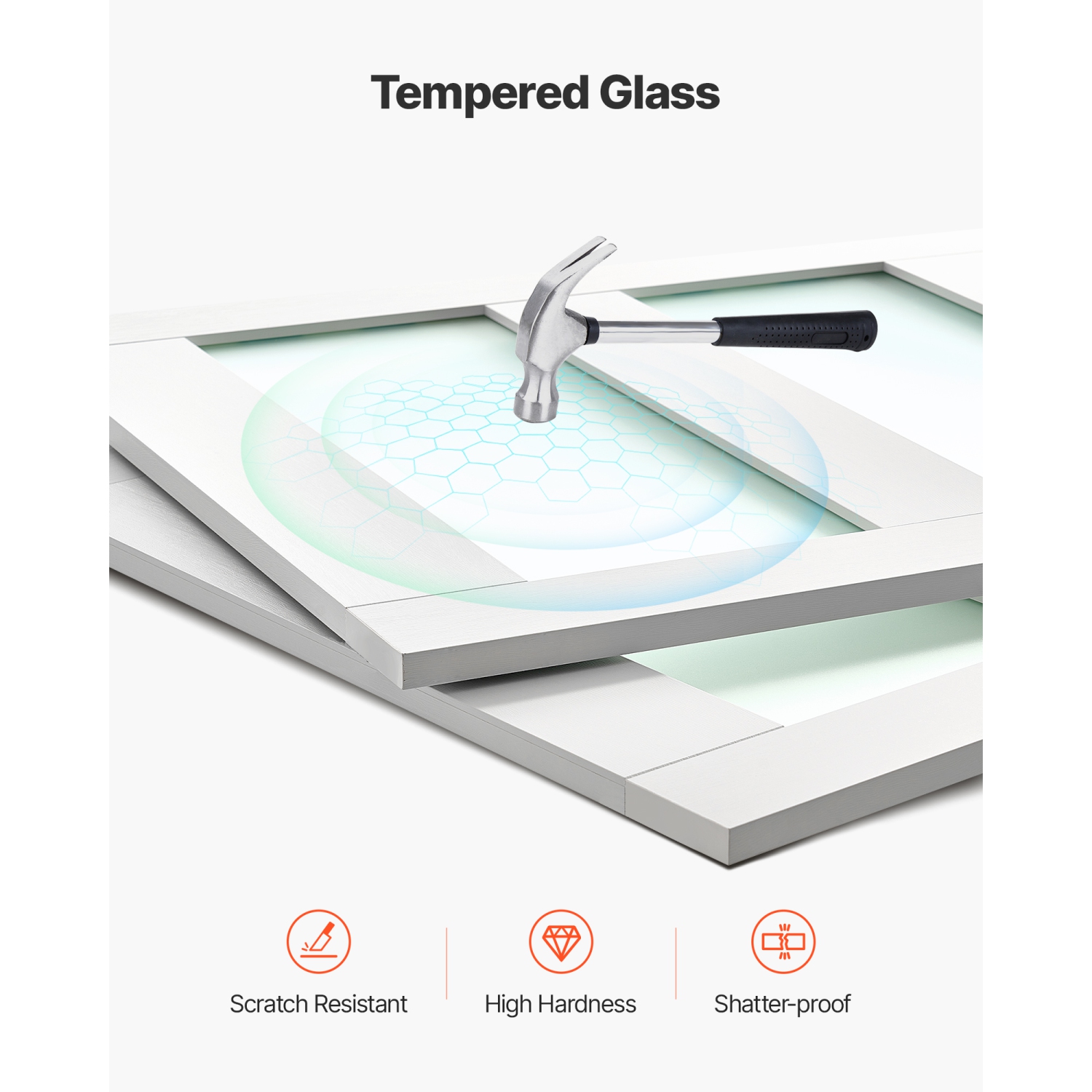 Portes coulissantes pour garde-robe en PVC étanche VEVOR, 60 po x 80 po, 5 portes coulissantes en verre givré avec quincaillerie et guide