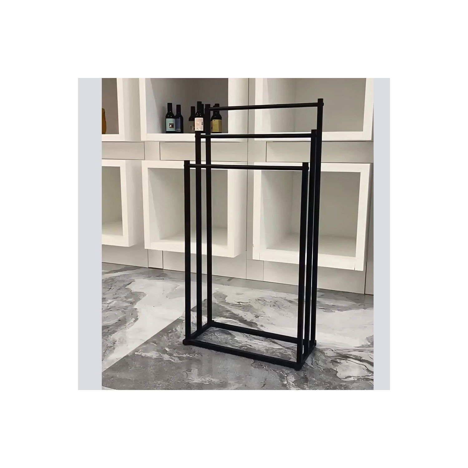 axGear Free Standing Towel Rack Holder 3 Tier Metal for Bathroom Hand Towel Shelf
