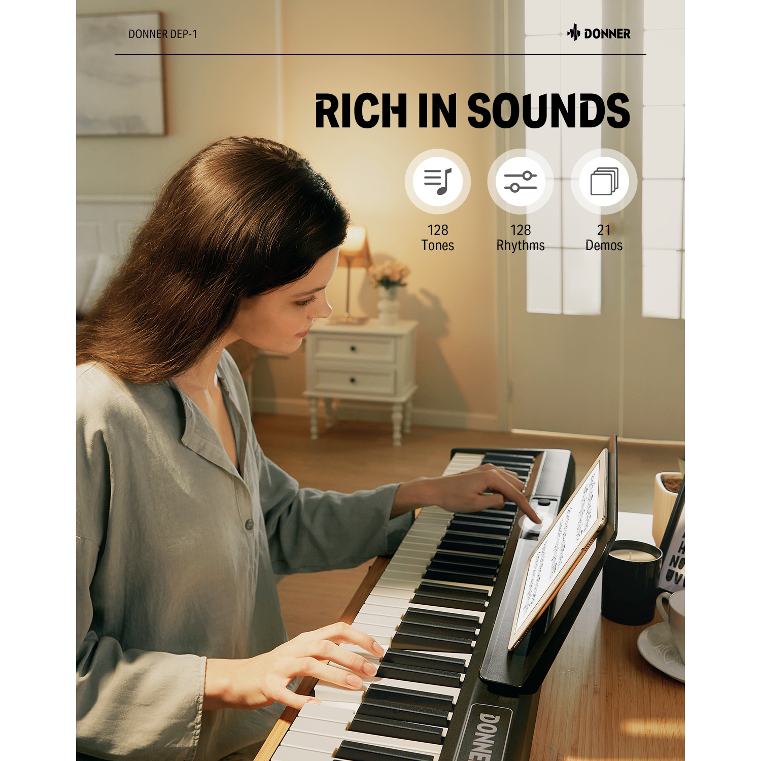 Donner DEP-1 Velocity-Sensitive Digital Piano