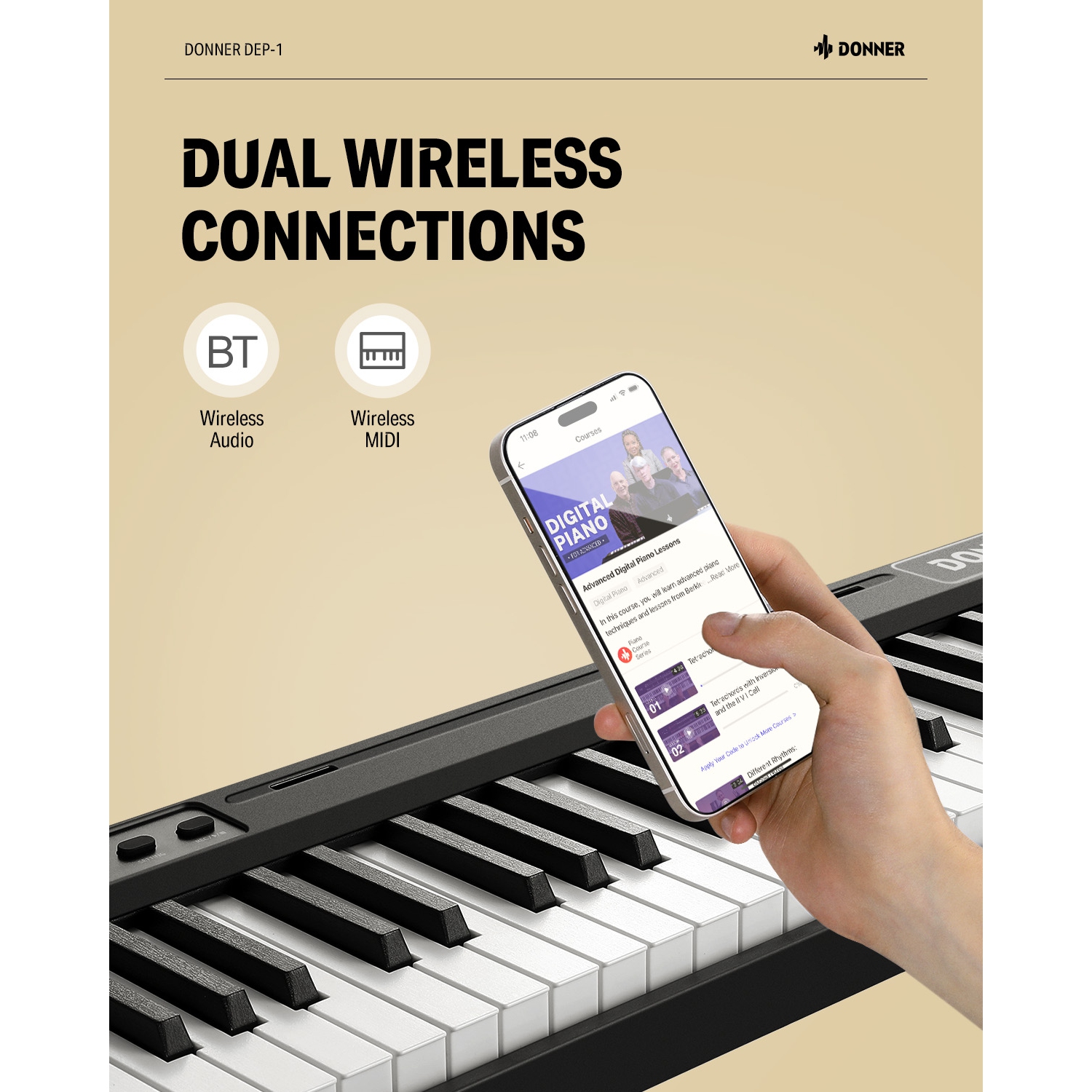 Donner DEP-1 Velocity-Sensitive Digital Piano