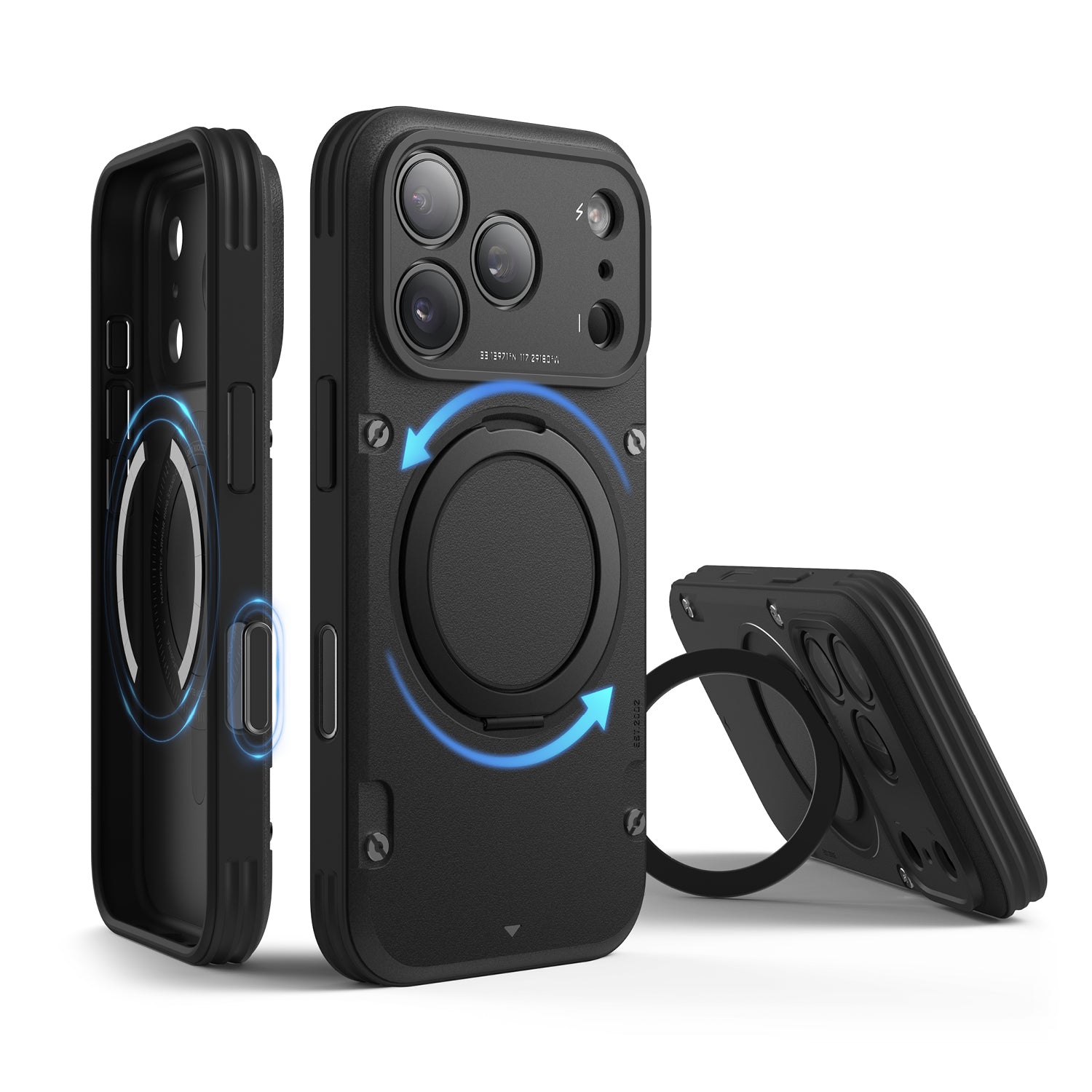 elago Magentic Ring Stand Armor for iPhone 17 Pro Case, 360 Rotatable Ring Stand, Compatible with MagSafe, Drop Protection, Shockproof Bumper Cover