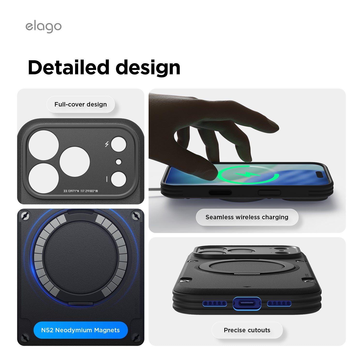 elago Magentic Ring Stand Armor for iPhone 17 Pro Case, 360 Rotatable Ring Stand, Compatible with MagSafe, Drop Protection, Shockproof Bumper Cover