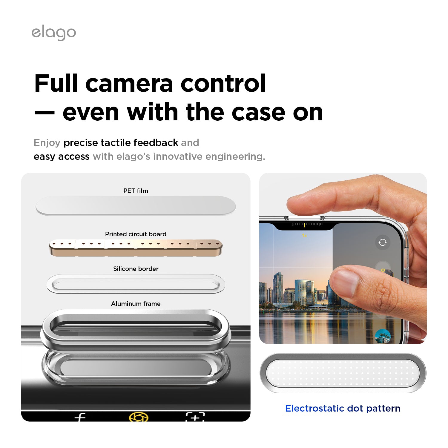 elago Magnetic Hybrid Transparent Slim Case for iPhone 17 Pro Case 6.3" - Compatible with MagSafe, PC + TPU Hybrid Technology, Shockproof Protective