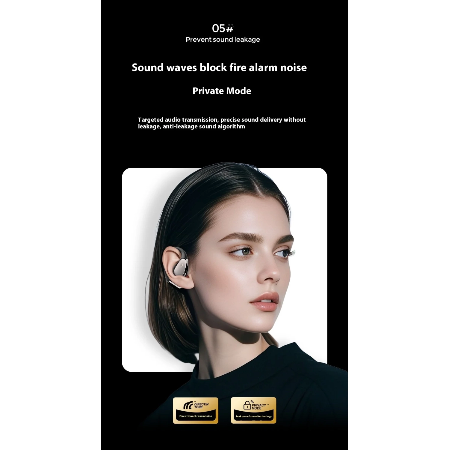 Oreillette Bluetooth Écouteurs Bluetooth V6.0 Confort à porter Affichage numérique stéréo bilatéral faible latence - Blanc