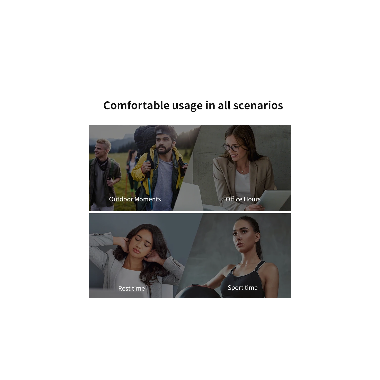 Casque sport Bluetooth OWS Open-Back, casque sans fil Bluetooth 5,3, casque d'écoute sport étanche pour appels HD avec microphone - Noir