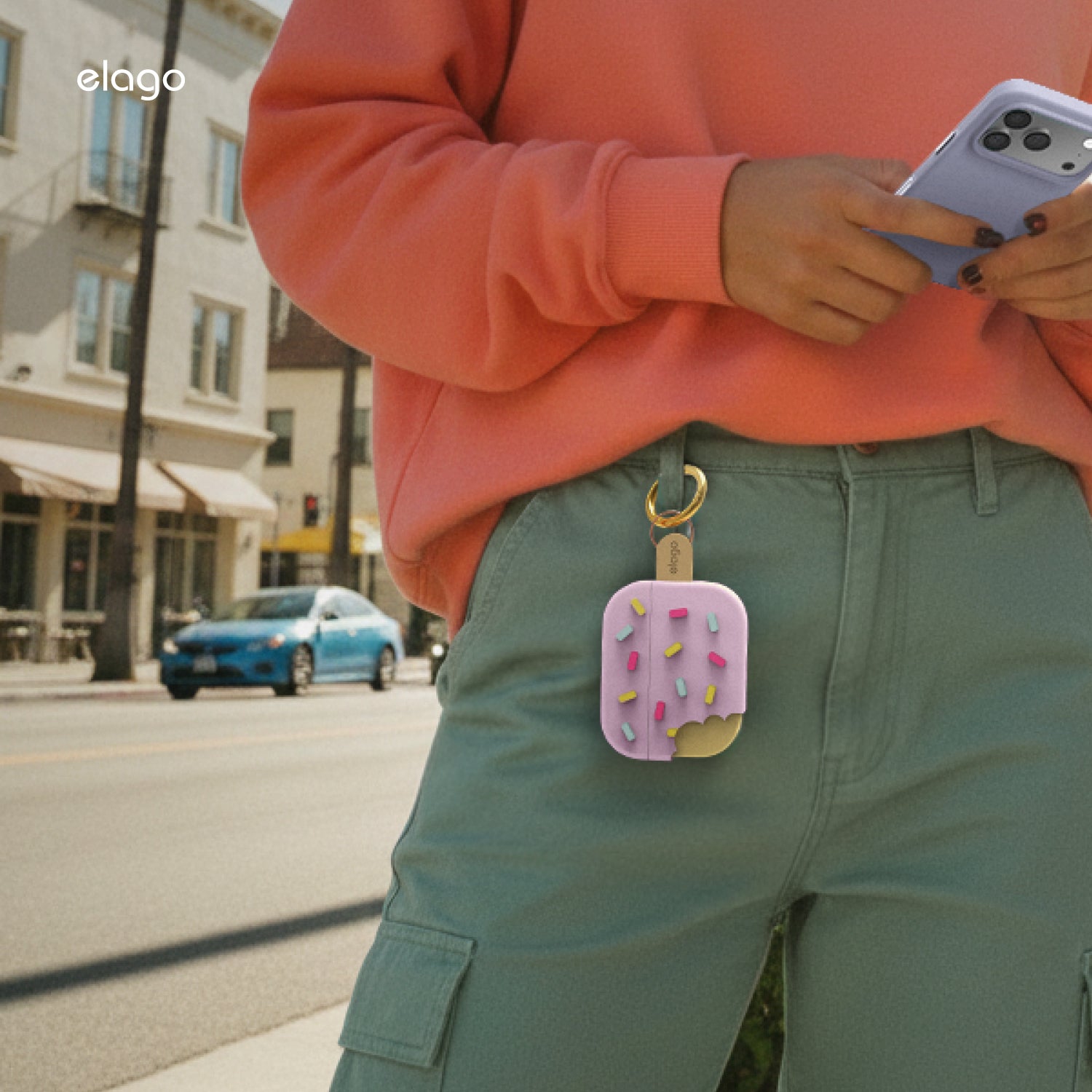 elago Ice Cream Case for AirPods Pro 3 Case Cover - Karabiner Included, Supports Wireless Charging, Full Protection