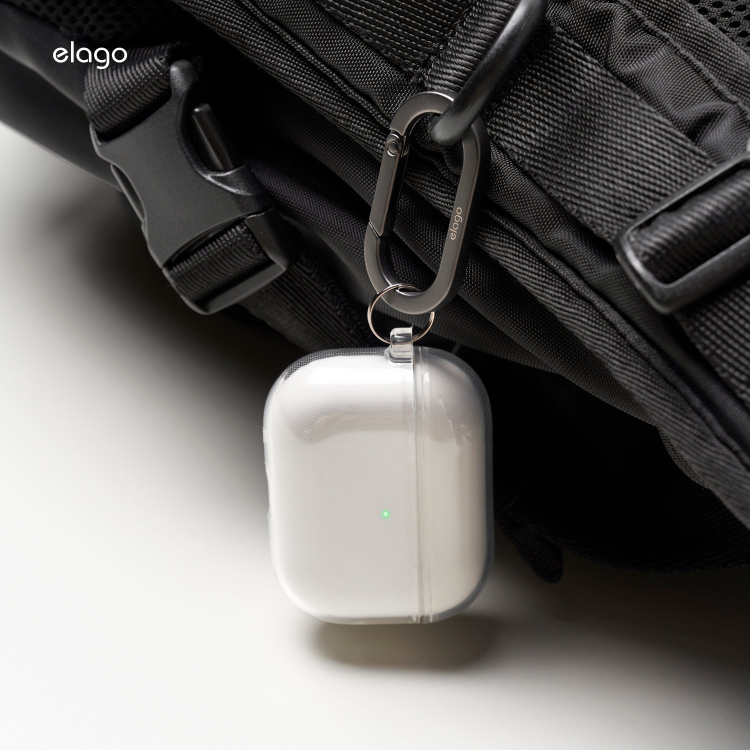 elago Clear Case for AirPods Pro 3 Case Clear Cover - Carabiner Included, Reduced Yellowing, Shockproof, Full Protection, Soft TPU, Wireless Charging
