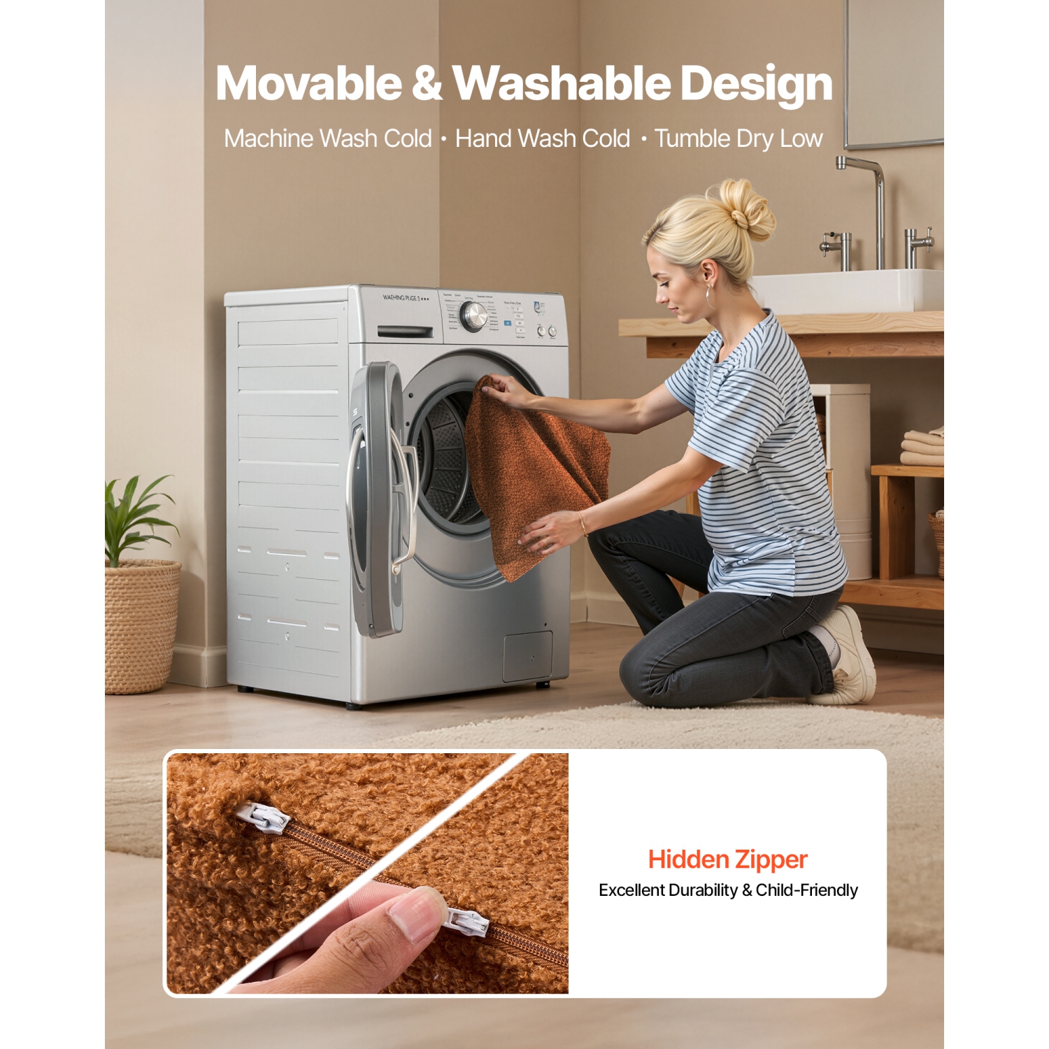 VEVOR 2-in-1 Kids Sofa, Foldable Bear Toddler Soft Couch with Armrests, Made of 28D Sponge & Teddy Fleece, Convertible Toddler Chair to Lounger, Kid