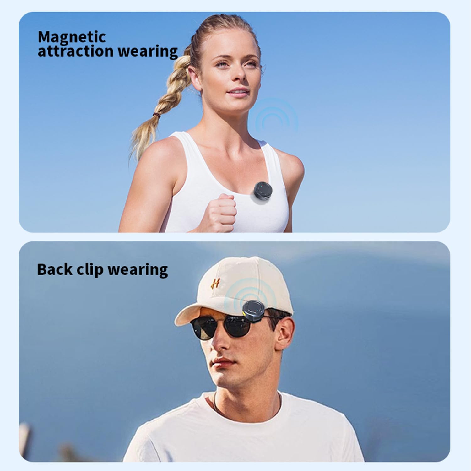 Wireless lavalier microphone with two microphones, intelligent noise cancellation, and a magnetic charging case for extended battery life - Type-C