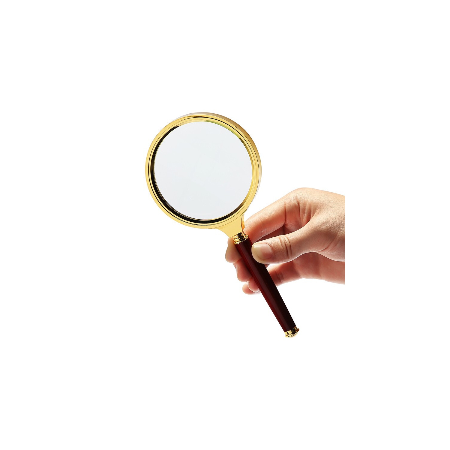 Loupe avec poignée en bois rétro | Objectif 10x, poignée légère et portative pour faciliter la lecture et le grossissement des journaux