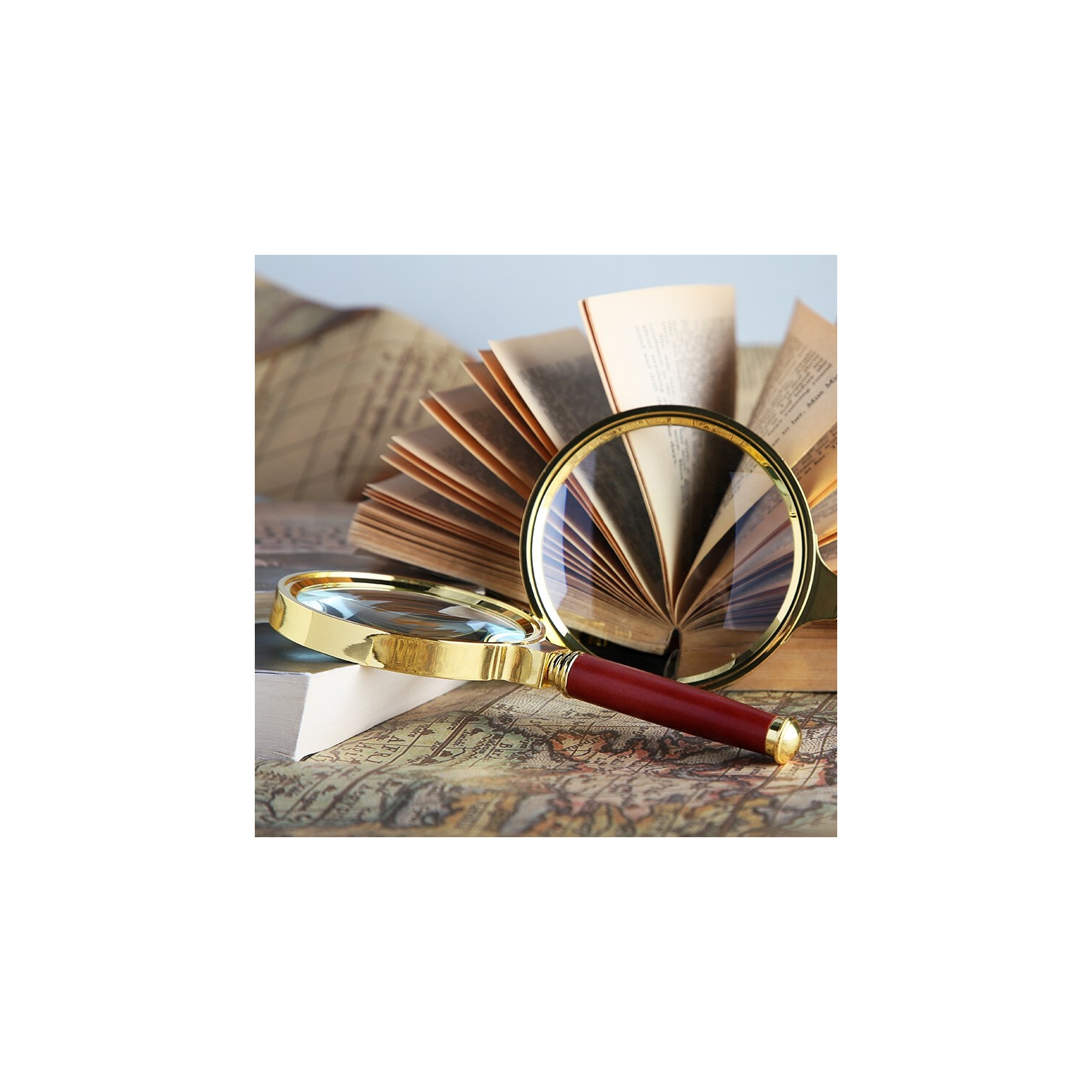 Loupe avec poignée en bois rétro | Objectif 10x, poignée légère et portative pour faciliter la lecture et le grossissement des journaux