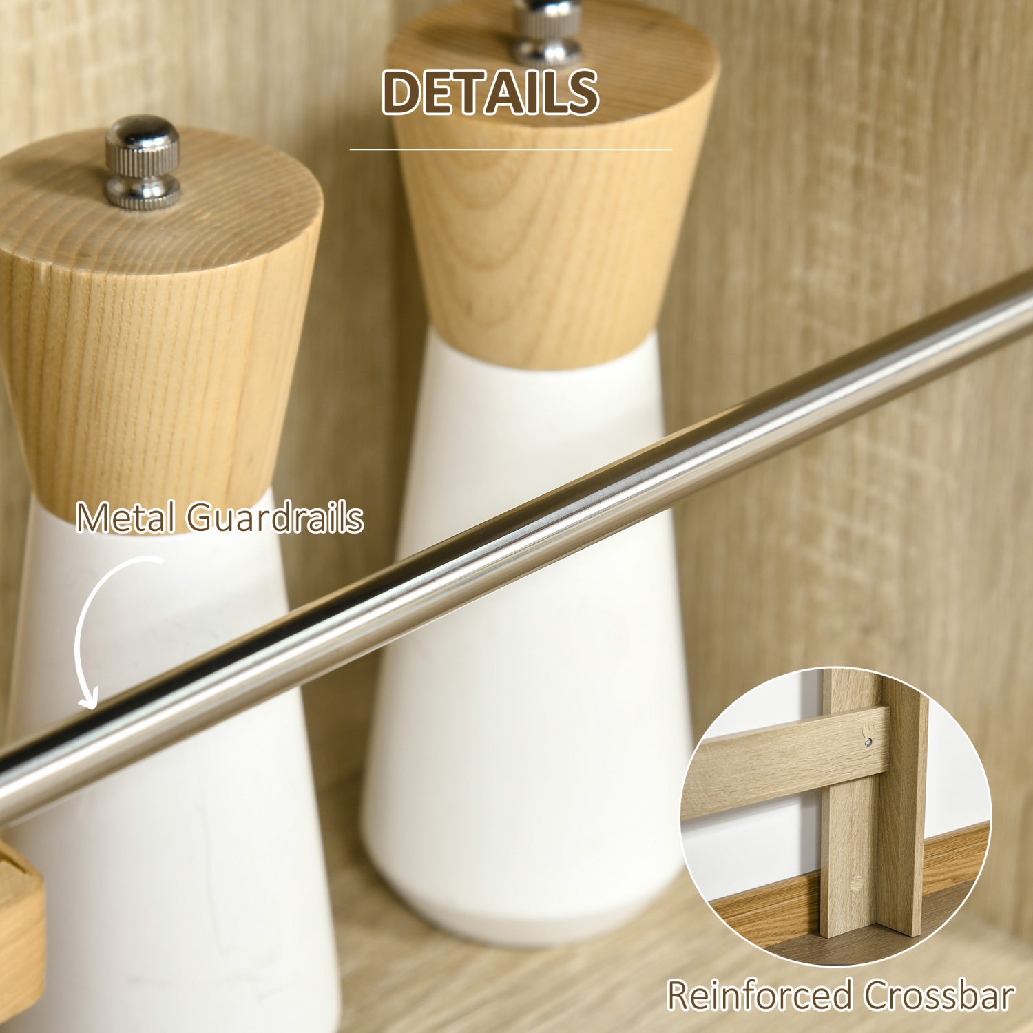 HOMCOM – Table de bar moderne, table de salle à manger à hauteur de bar avec 3 tablettes de rangement pour la cuisine, la salle à manger, le salon,