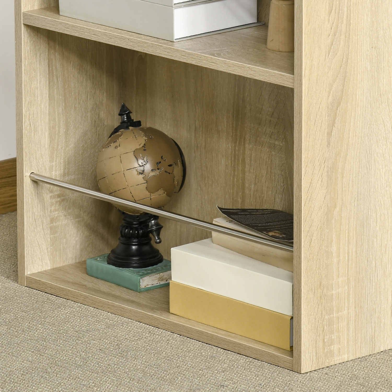 HOMCOM – Table de bar moderne, table de salle à manger à hauteur de bar avec 3 tablettes de rangement pour la cuisine, la salle à manger, le salon,