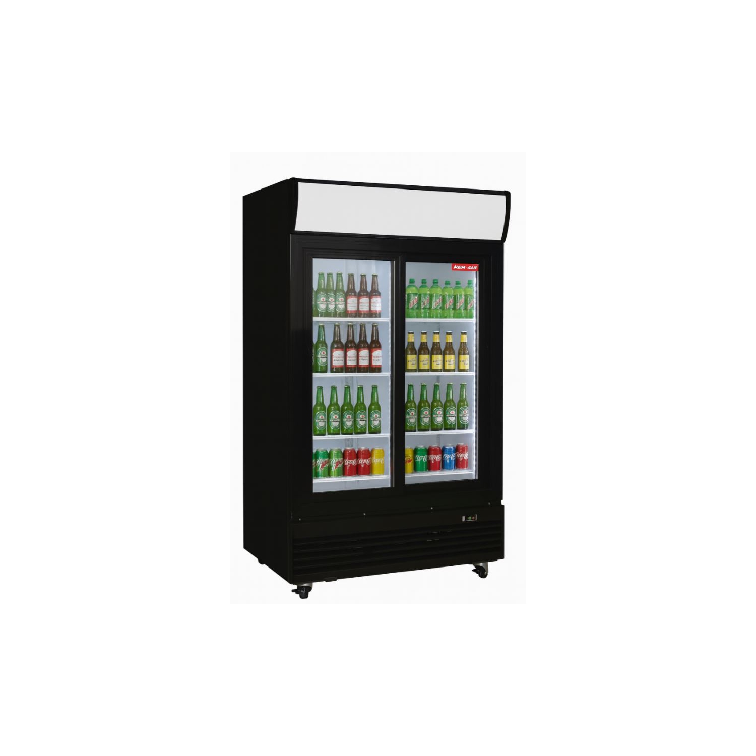 New Air NGR-40SD Glass Door Merchandiser with Canopy - Ideal for convenenience stores, front-of-house, grocery stores, restaurants and cafés