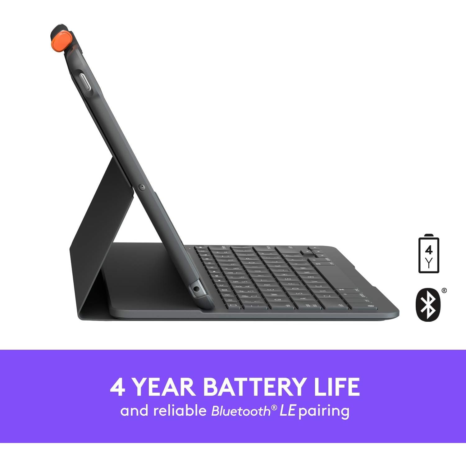 Refurbished - Logitech Slim Folio Keyboard Case for iPad Air (3rd gen) - Graphite (920-009482)